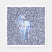 Paarse Glitter Unicorn Servet (Voorkant)