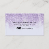 Paarse Glitter Visitekaartje (Achterkant)