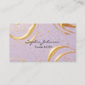 Paarse Glitter Visitekaartje (Voorkant)