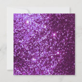 Paarse Glitter Wedding Rehearsal Dinner Kaart (Achterkant)