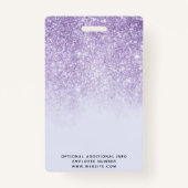Paarse Glitter-werknemer of stylist-id Badge (Achterkant)