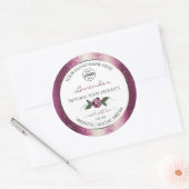 Paarse Glitter White Floral Product Labels Logo (Envelop)