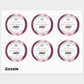 Paarse Glitter White Floral Product Labels Logo (Vel)