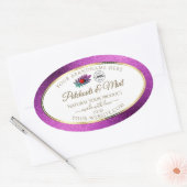 Paarse Glitter White Product Labels Ladybug Logo (Envelop)