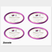 Paarse Glitter White Product Labels Ladybug Logo (Vel)