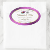 Paarse Glitter White Product Labels Ladybug Logo (Tas)