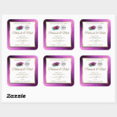Paarse Glitter White Product Labels Ladybug Logo (Vel)
