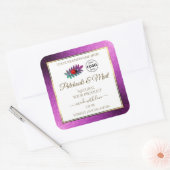 Paarse Glitter White Product Labels Ladybug Logo (Envelop)