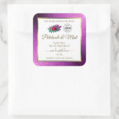 Paarse Glitter White Product Labels Ladybug Logo (Tas)