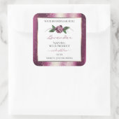 Paarse Glitter White Product Labels Roos Flower (Tas)
