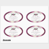 Paarse Glitter White Product Labels Roos Flower (Vel)