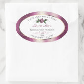 Paarse Glitter White Product Labels Roos Flower (Tas)