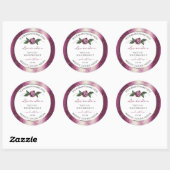 Paarse Glitter White Product Labels Roos Flower (Vel)