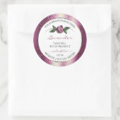 Paarse Glitter White Product Labels Roos Flower (Tas)