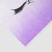 Paarse glitter wimpers oogwimpers tissuepapier (Detail)