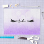 Paarse glitter wimpers oogwimpers tissuepapier (Craft)