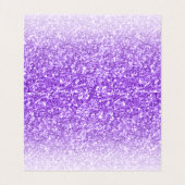 Paarse Glitter & Witte Vonken Visitekaartje (Binnenkant ongevouwen)