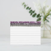 Paarse Glitter Wood Kijk op persoonlijke titel Ont Briefkaart (Staand voorkant)