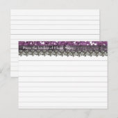 Paarse Glitter Wood Kijk op persoonlijke titel Ont Briefkaart (Voorkant / Achterkant)
