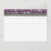 Paarse Glitter Wood Kijk op persoonlijke titel Ont Briefkaart (Voorkant)