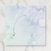 Paarse Glitter Zeemeermin Baby shower Bedankjes Labels (Achterkant)