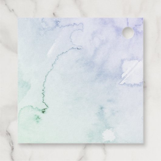 Paarse Glitter Zeemeermin Baby shower Bedankjes Labels (Achterkant)