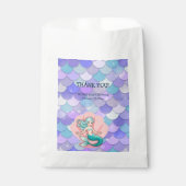 Paarse Glitter Zeemeermin Onder het Zeeen Baby sho Bedankzakje (Voorkant)