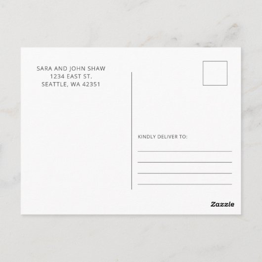 Paarse glitter zeemeermin staart Baby shower dank Briefkaart (Achterkant)