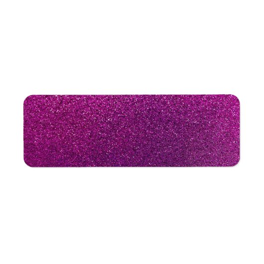 Paarse glitterachtergrondglitterspleet etiket (Voorkant)