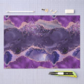 Paarse glitterachtige agaattextuur tissuepapier (Craft)