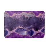 Paarse Glitterende Agaat Textuur Badmat (Voorkant)