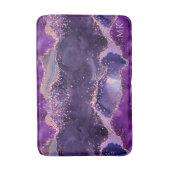 Paarse Glitterende Agaat Textuur Badmat (Voorkant Verticaal)