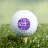 Paarse Glitterende Glitter Schitterende Strook Fol Golfballen (Insitu Shirt)
