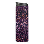 Paarse Glitterende Planetaire Universum Ruimte Pla Thermosbeker (Geroteerd rechts)