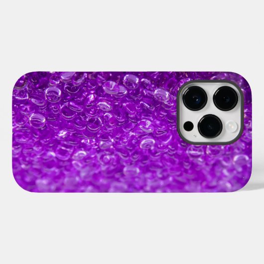 Paarse glitterkristallen Case-Mate iPhone case (Achterkant (horizontaal))