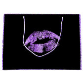 Paarse glitterliften groot cadeauzakje (Voorkant)