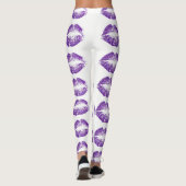 Paarse glitterliften leggings (Achterkant)