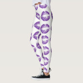 Paarse glitterliften leggings (Links)