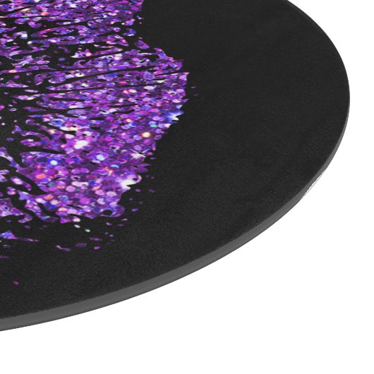 Paarse glitterliften snijplank (Hoek)