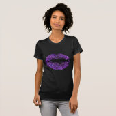 Paarse glitterliften t-shirt (Voorkant volledig)