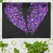 Paarse glitterliften theedoek (Gevouwen)