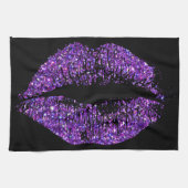 Paarse glitterliften theedoek (Horizontaal)