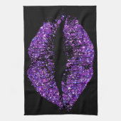 Paarse glitterliften theedoek (Verticaal)