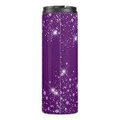 Paarse glitternaam sparren glamoureus thermosbeker (Achterkant)