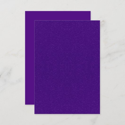 Paarse glitters dankkaart met vlak ontwerp bedankkaart (Voorkant / Achterkant)