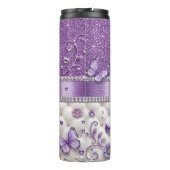 Paarse Glitters en Strik Thermosbeker (Achterkant)