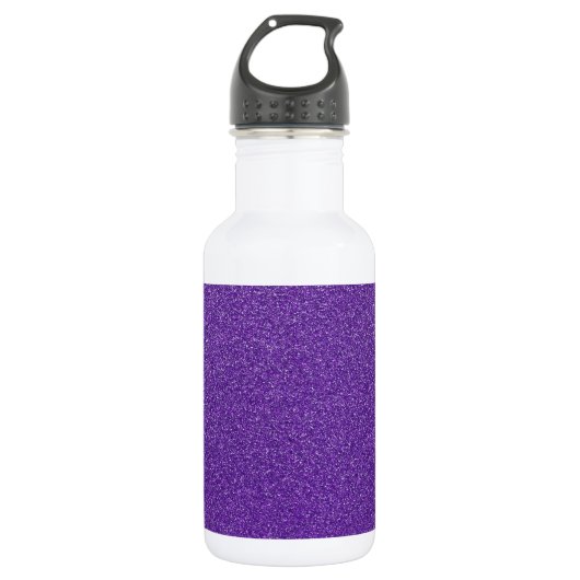 Paarse Glitters, Glans, Glitterachtergrond Waterfles (Voorkant)