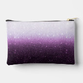 Paarse glitters gradiënt gepersonaliseerd etui (Achterkant)