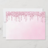 paarse glitters huis warming party uitnodiging (Achterkant)