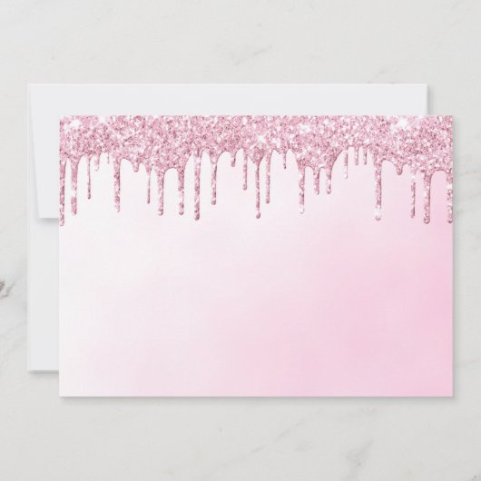 paarse glitters huis warming party uitnodiging (Achterkant)